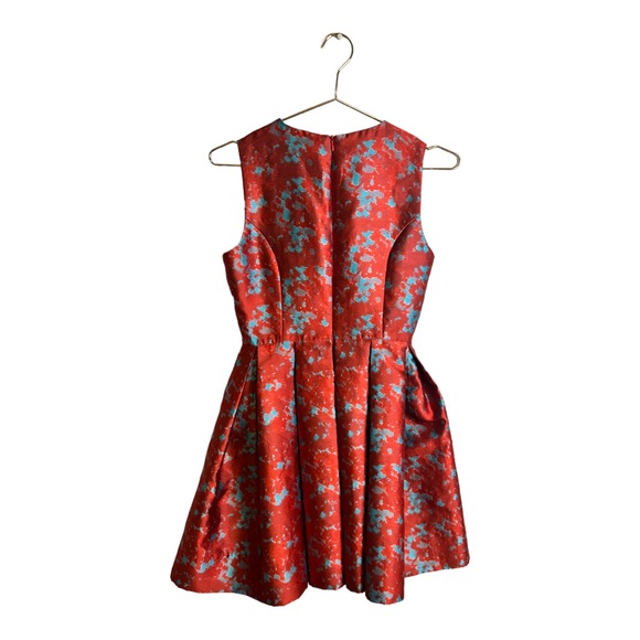 BB Dakota Halsey Fit and Flare Dress Red and Blue Size 2 - Picture 2 of 7